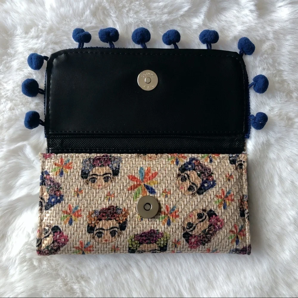 Frida Khalo Cartoon Long Wallet
